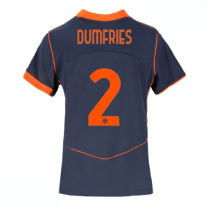 Echipament fotbal Inter Milan Denzel Dumfries #2 Tricou Treilea 2025-26 pentru femei mânecă scurtă