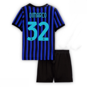 Echipament fotbal copii Inter Milan Federico Dimarco #32 Tricou Acasa 2025-26 pentru copii set