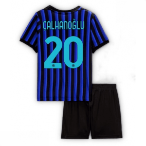 Echipament fotbal copii Inter Milan Hakan Calhanoglu #20 Tricou Acasa 2025-26 pentru copii set