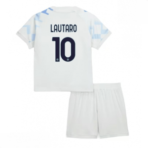 Echipament fotbal Inter Milan copii Lautaro Martinez #10 Tricou Deplasare 2025-26 tricou + șort