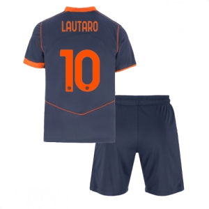 Echipament fotbal Inter Milan copii Lautaro Martinez #10 Tricou Treilea 2025-26 tricou + șort