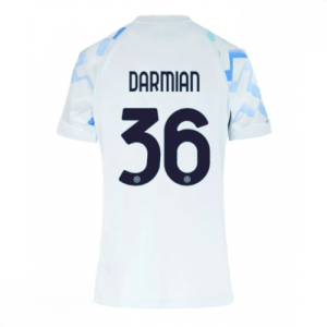 Echipament fotbal Inter Milan Matteo Darmian #36 Tricou Deplasare 2025-26 pentru femei mânecă scurtă