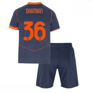 Echipament fotbal Inter Milan copii Matteo Darmian #36 Tricou Treilea 2025-26 tricou + șort