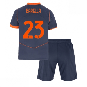 Echipament fotbal Inter Milan copii Nicolo Barella #23 Tricou Treilea 2025-26 tricou + șort