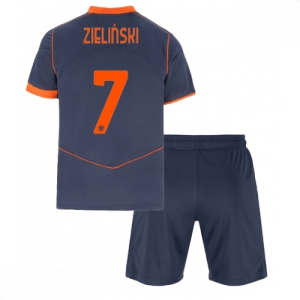 Echipament fotbal Inter Milan copii Piotr Zielinski #7 Tricou Treilea 2025-26 tricou + șort