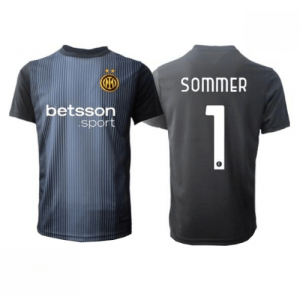 Echipament fotbal Inter Milan Yann Sommer #1 Portar Tricou Acasa 2025-26 pentru bărbați