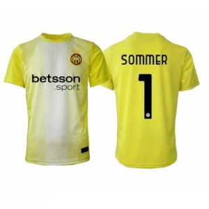 Echipament fotbal Inter Milan Yann Sommer #1 Portar Tricou Deplasare 2025-26 pentru bărbați