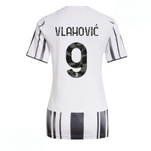 Echipament fotbal Juventus Dusan Vlahovic #9 Tricou Acasa 2025-26 pentru femei mânecă scurtă