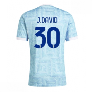 Echipament fotbal Juventus Jonathan David #30 Tricou Deplasare 2025-26 pentru bărbați