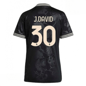 Echipament fotbal Juventus Jonathan David #30 Tricou Treilea 2025-26 pentru femei mânecă scurtă