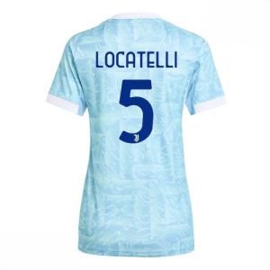Echipament fotbal Juventus Manuel Locatelli #5 Tricou Deplasare 2025-26 pentru femei mânecă scurtă