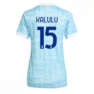 Echipament fotbal Juventus Pierre Kalulu #15 Tricou Deplasare 2025-26 pentru femei mânecă scurtă