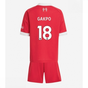 Echipament fotbal Liverpool copii Cody Gakpo #18 Tricou Acasa 2025-26 + pantaloni scurți