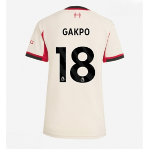 Echipament fotbal Liverpool Cody Gakpo #18 Tricou Deplasare 2025-26 pentru femei mânecă scurtă