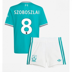 Echipament fotbal Liverpool copii Dominik Szoboszlai #8 Tricou Treilea 2025-26 + pantaloni scurți