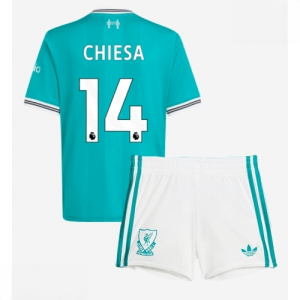 Echipament fotbal Liverpool copii Federico Chiesa #14 Tricou Treilea 2025-26 + pantaloni scurți