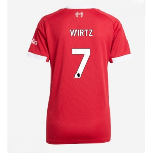 Echipament fotbal Liverpool Florian Wirtz #7 Tricou Acasa 2025-26 pentru femei mânecă scurtă