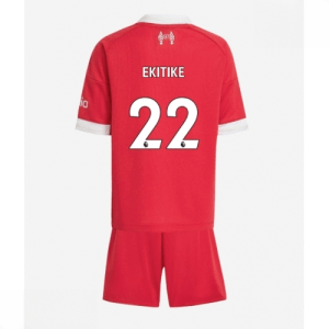 Echipament fotbal Liverpool copii Hugo Ekitike #22 Tricou Acasa 2025-26 + pantaloni scurți