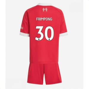 Echipament fotbal Liverpool copii Jeremie Frimpong #30 Tricou Acasa 2025-26 + pantaloni scurți
