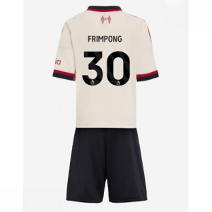 Echipament fotbal Liverpool copii Jeremie Frimpong #30 Tricou Deplasare 2025-26 + pantaloni scurți