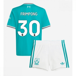 Echipament fotbal Liverpool copii Jeremie Frimpong #30 Tricou Treilea 2025-26 + pantaloni scurți
