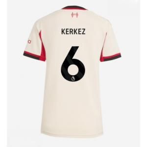 Echipament fotbal Liverpool Milos Kerkez #6 Tricou Deplasare 2025-26 pentru femei mânecă scurtă