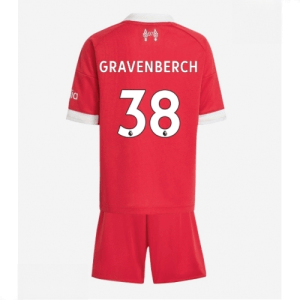 Echipament fotbal Liverpool copii Ryan Gravenberch #38 Tricou Acasa 2025-26 + pantaloni scurți