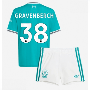 Echipament fotbal Liverpool copii Ryan Gravenberch #38 Tricou Treilea 2025-26 + pantaloni scurți