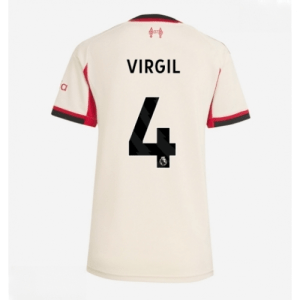 Echipament fotbal Liverpool Virgil van Dijk #4 Tricou Deplasare 2025-26 pentru femei mânecă scurtă