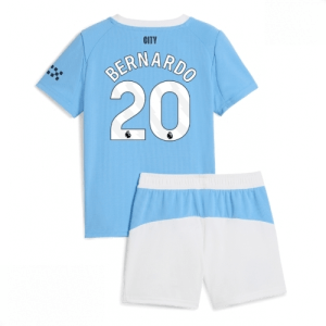 Echipament fotbal Manchester City Bernardo Silva #20 Tricou Acasa 2025-26 pentru copii + pantaloni scurți