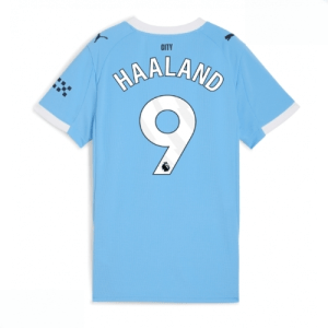 Echipament fotbal Manchester City Erling Haaland #9 Tricou Acasa 2025-26 pentru femei mânecă scurtă