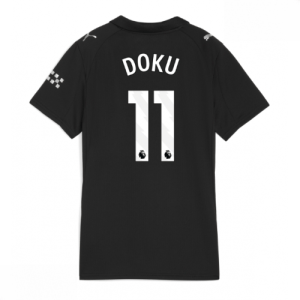 Echipament fotbal Manchester City Jeremy Doku #11 Tricou Deplasare 2025-26 pentru femei mânecă scurtă