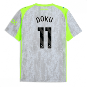 Echipament fotbal Manchester City Jeremy Doku #11 Tricou Treilea 2025-26 pentru bărbați