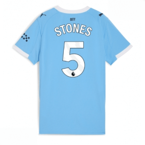 Echipament fotbal Manchester City John Stones #5 Tricou Acasa 2025-26 pentru femei mânecă scurtă