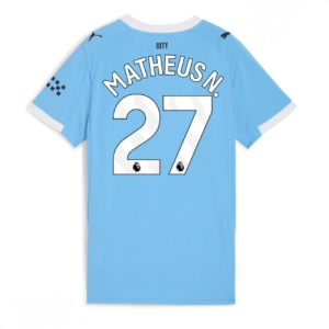 Echipament fotbal Manchester City Matheus Nunes #27 Tricou Acasa 2025-26 pentru femei mânecă scurtă