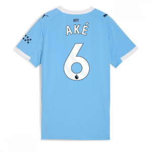Echipament fotbal Manchester City Nathan Ake #6 Tricou Acasa 2025-26 pentru femei mânecă scurtă