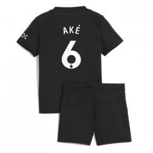 Echipament fotbal Manchester City Nathan Ake #6 Tricou Deplasare 2025-26 pentru copii + pantaloni scurți