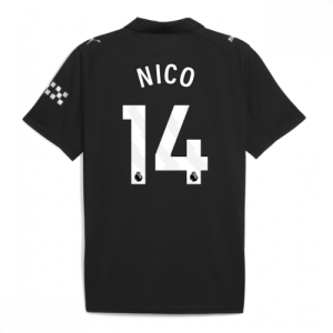 Echipament fotbal Manchester City Nico Gonzalez #14 Tricou Deplasare 2025-26 pentru bărbați