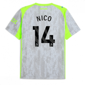 Echipament fotbal Manchester City Nico Gonzalez #14 Tricou Treilea 2025-26 pentru bărbați