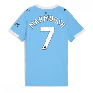 Echipament fotbal Manchester City Omar Marmoush #7 Tricou Acasa 2025-26 pentru femei mânecă scurtă