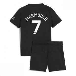Echipament fotbal Manchester City Omar Marmoush #7 Tricou Deplasare 2025-26 pentru copii + pantaloni scurți