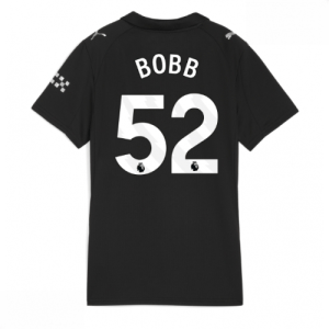 Echipament fotbal Manchester City Oscar Bobb #52 Tricou Deplasare 2025-26 pentru femei mânecă scurtă