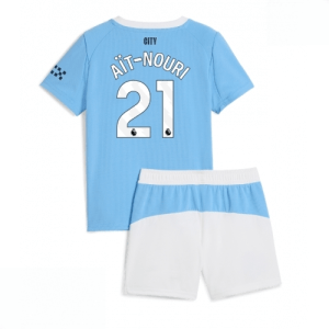 Echipament fotbal Manchester City Rayan Ait-Nouri #21 Tricou Acasa 2025-26 pentru copii + pantaloni scurți