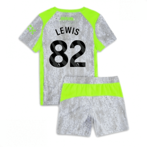 Echipament fotbal Manchester City Rico Lewis #82 Tricou Treilea 2025-26 pentru copii + pantaloni scurți