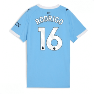 Echipament fotbal Manchester City Rodri Hernandez #16 Tricou Acasa 2025-26 pentru femei mânecă scurtă
