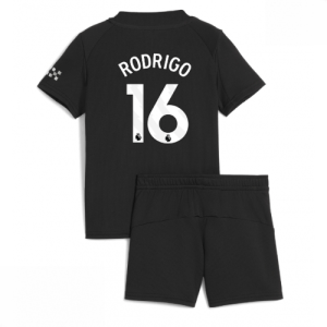 Echipament fotbal Manchester City Rodri Hernandez #16 Tricou Deplasare 2025-26 pentru copii + pantaloni scurți