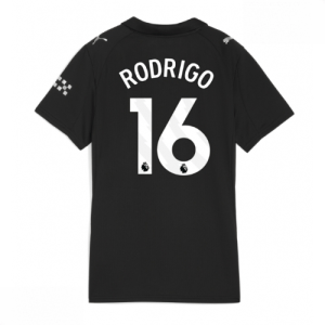 Echipament fotbal Manchester City Rodri Hernandez #16 Tricou Deplasare 2025-26 pentru femei mânecă scurtă