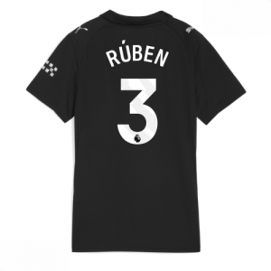 Echipament fotbal Manchester City Ruben Dias #3 Tricou Deplasare 2025-26 pentru femei mânecă scurtă