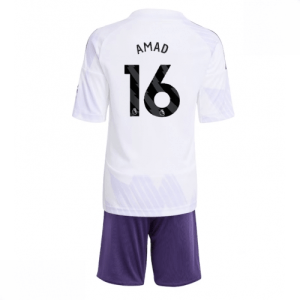 Echipament fotbal Manchester United Amad Diallo #16 Tricou Deplasare 2025-26 pentru copii + șort