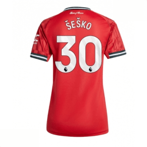 Echipament fotbal Manchester United Benjamin Sesko #30 Tricou Acasa 2025-26 pentru femei mânecă scurtă